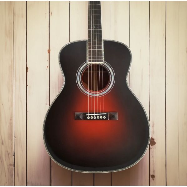 The Solid Cocobolo OM45 Handmade Acoustic Guitar ALL SOLID VERSION