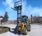Offroad 2.5 T Counterbalance Forklift Truck Diesel Engine Powered 12v Battery