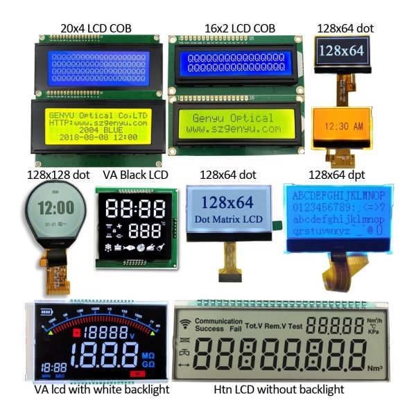 Quality Fstn Monochrome 128x64 dot Graphic Cog LCD 16x2 Lcm Vatn Lcd Digital Segment Screen Custom 7 Segment Lcd Display for sale