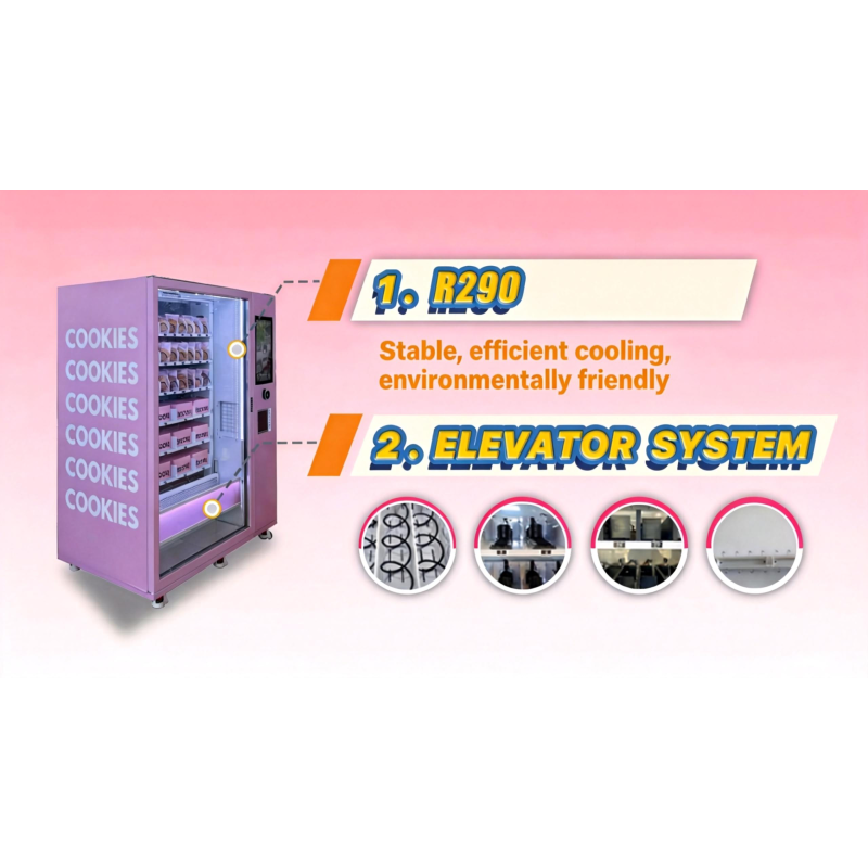 WEIMI Big Capacity Cookie Vending Machine With Elevator for Cookie & Bread Shop Owner