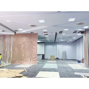 Portable Soundproof Movable Partition Wall with Dupont POM Rollers and Top and