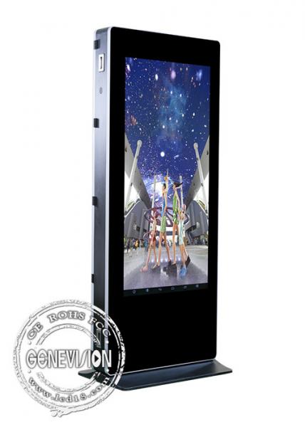Quality Standing Android 65 Inch Tft Lcd Monitor Digital Signage Video In Malls , Metal Case for sale