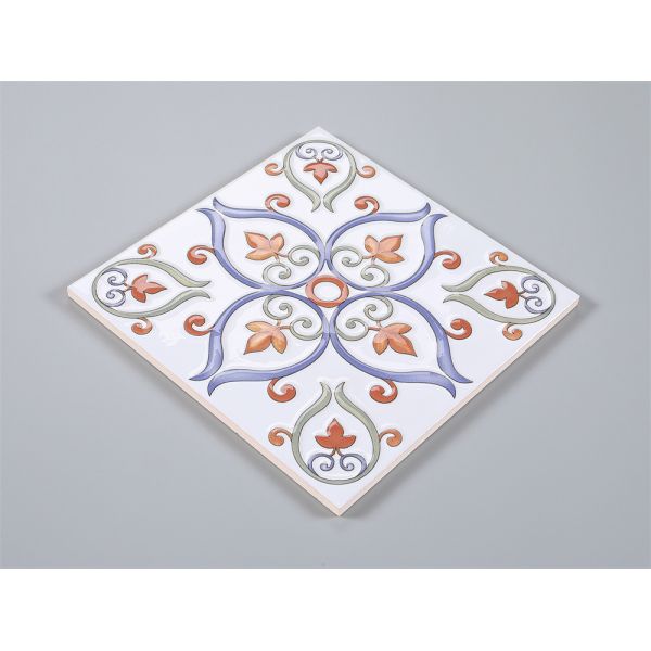 White Blue Ceramic Rustic Tile 20x20cm AAA Grade Floor Wall