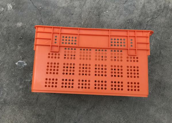 Quality Vented Nestable Plastic Stacking Crates For Fruit Mesh Structure 120mm Height for sale