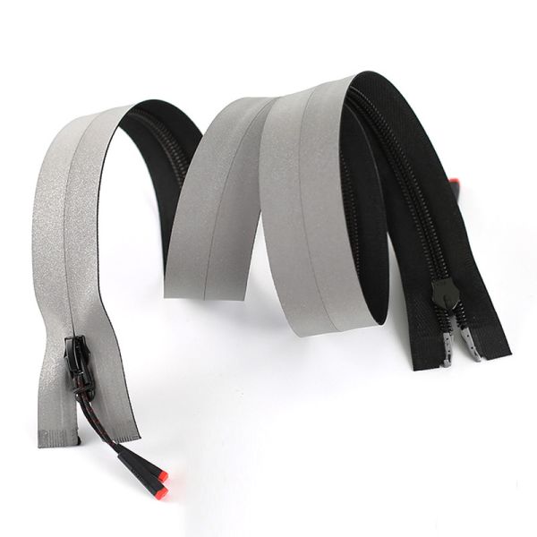 60cm Long Chain Zipper Open End Atuo Lock Customized with Logo Zip Binder for