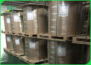  50gsm Natural Color PE Coated Kraft Paper / Cup Paper Single Side Coated In Rolls Manufactures