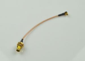  SMA Female To MMCX Male Right Angle RF Cable Assembly RG 178 Cable Manufactures