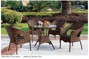  fashion pe rattan cafe outdoor table chair sets Manufactures