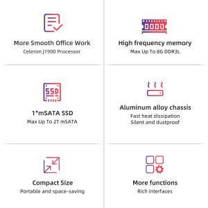 Windows 10 Mini PC with 8GB DDR3 RAM and Aluminium Alloy Chassis featuring Intel