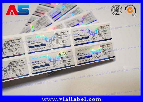 Quality Customized Anabolic Peptide Bottle Labels  , Glass Vial 3D Hologram Stickers 10ml for sale