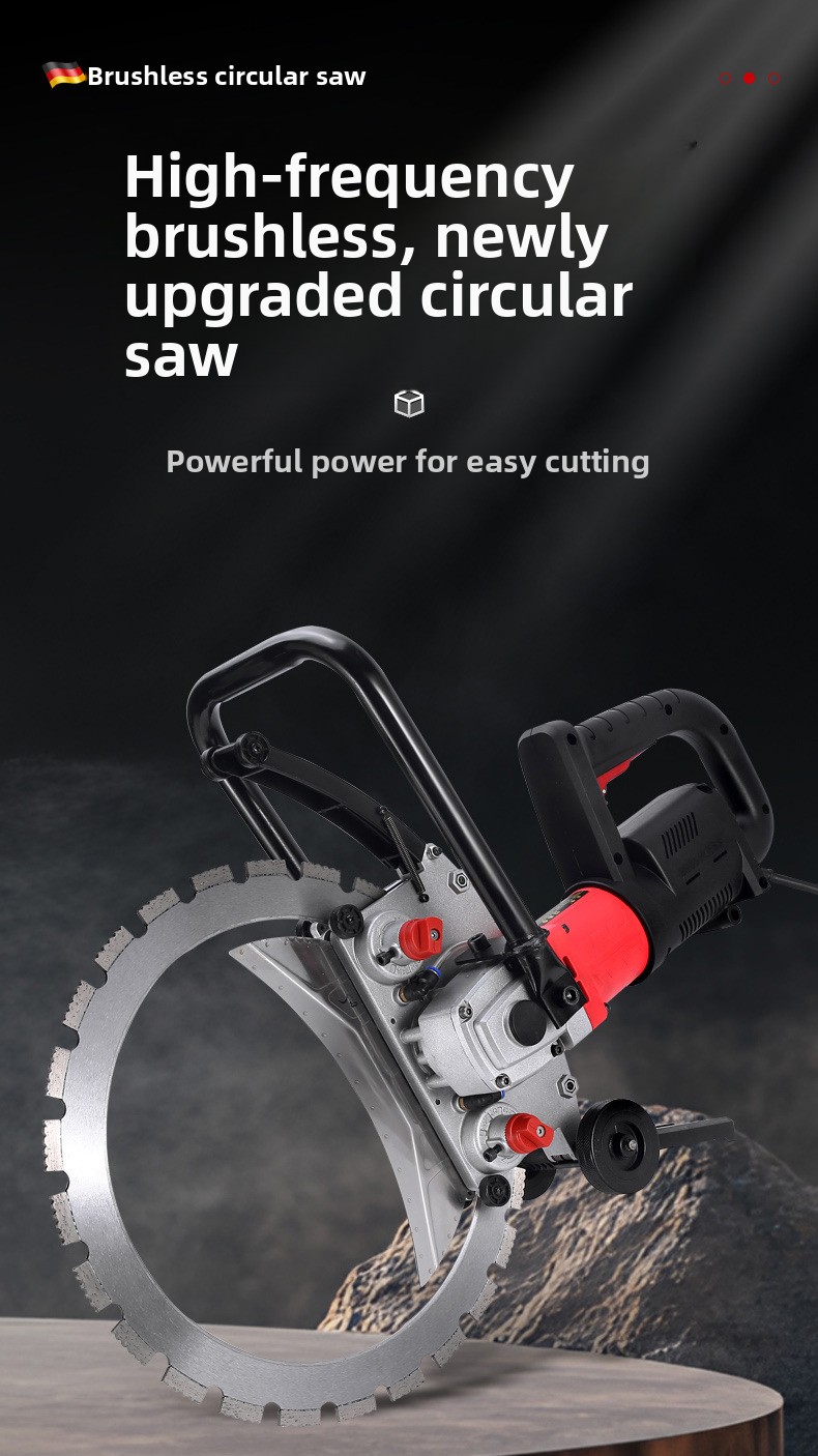 High Power Brushless Concrete Wall Cutting Machine Multi-Function Door and Window Opening Stone Cutting Saw for Construction