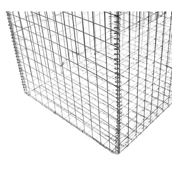 Durable Welded Gabion Box , Silver Retaining Wall Cages Quick Installation